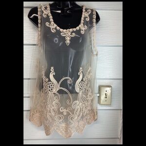 Elegant Cream Embroidered Women's Top.29